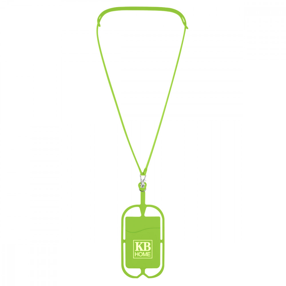 Silicone Lanyard with Phone Holder & Wallet Silicone Lanyard with Phone Holder & Wallet