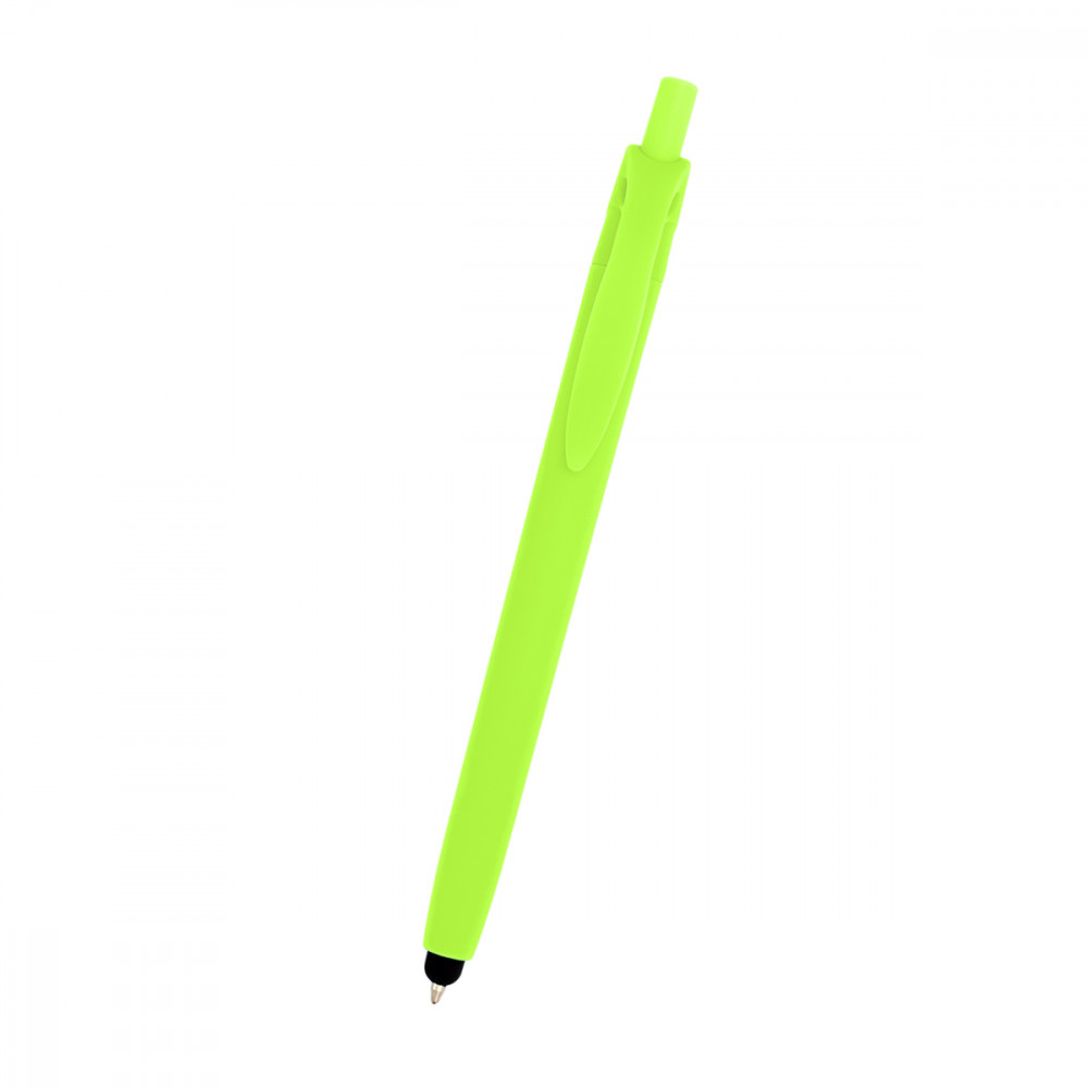Zinnia Rubberized Pen With Stylus Zinnia Rubberized Pen With Stylus