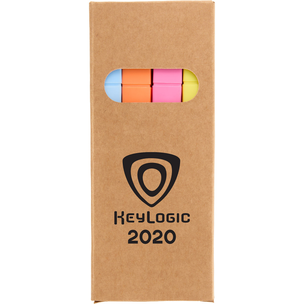 4-Piece Square Recycled Highlighter Set