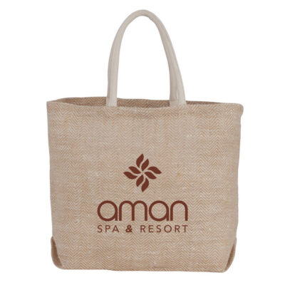 Herringbone Jute Tote