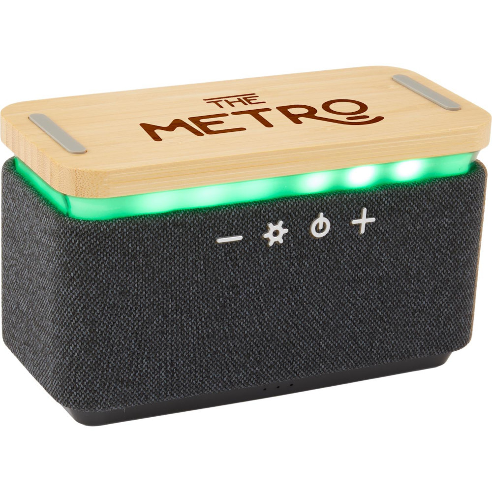 Boost Fabric and Bamboo Wireless Charging Speaker Boost Fabric and Bamboo Wireless Charging Speaker