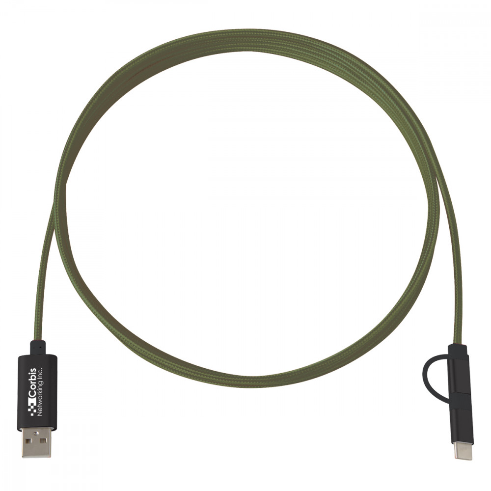3-In-1 10 Ft. Braided Charging Cable 3-In-1 10 Ft. Braided Charging Cable