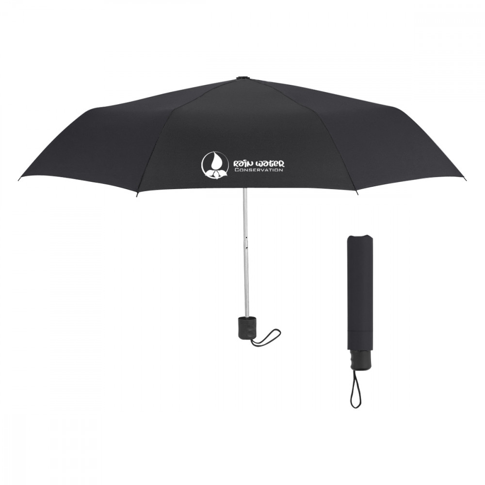 42" Arc Budget Recycled Telescopic Umbrella 42" Arc Budget Recycled Telescopic Umbrella