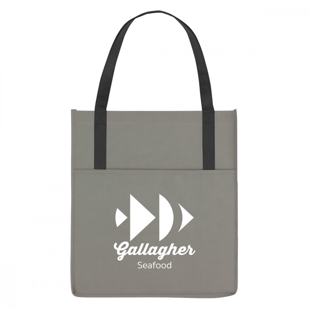 Non-Woven Shopper's Pocket Recycled Tote Bag