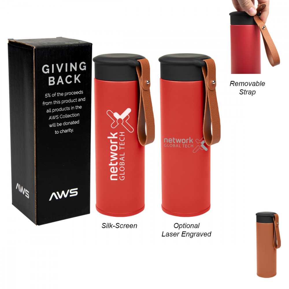 14 Oz. AWS Conrad Stainless Steel Bottle 14 Oz. AWS Conrad Stainless Steel Bottle