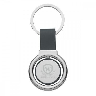 Circular Metal Spinner Key Tag