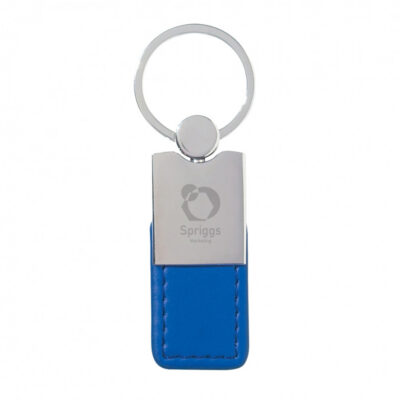 Metal/Simulated Leather Key Tag