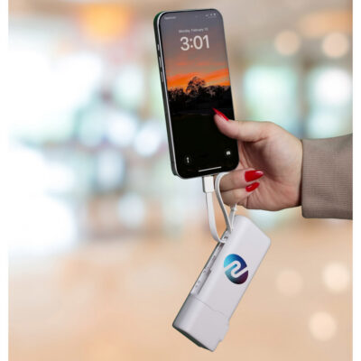 UL Listed 10,000 mAh 20W PD Power Bank with AC Plu