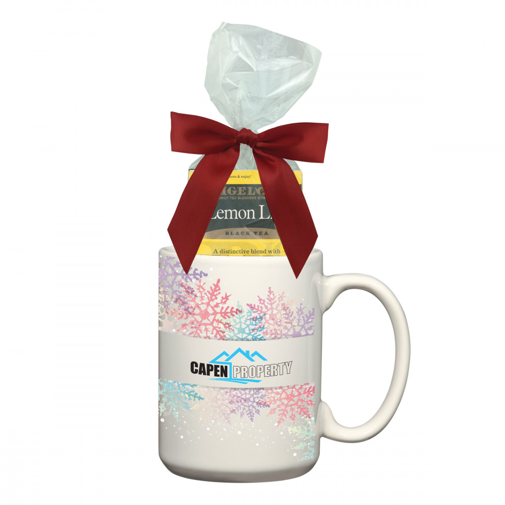 15 Oz. Full Color Mug with Four Assorted Tea Bags 15 Oz. Full Color Mug with Four Assorted Tea Bags