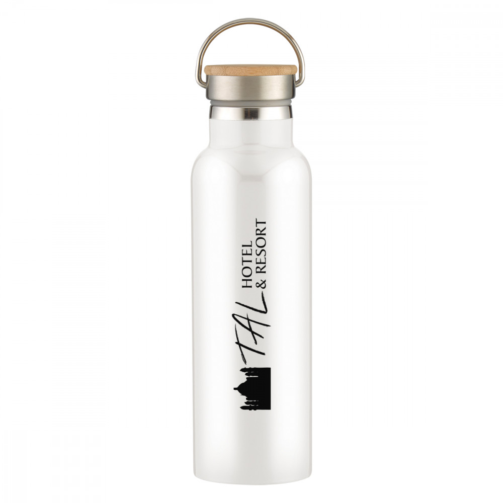 21 Oz. Tipton Recycled Stainless Steel Bottle With Bamboo Lid