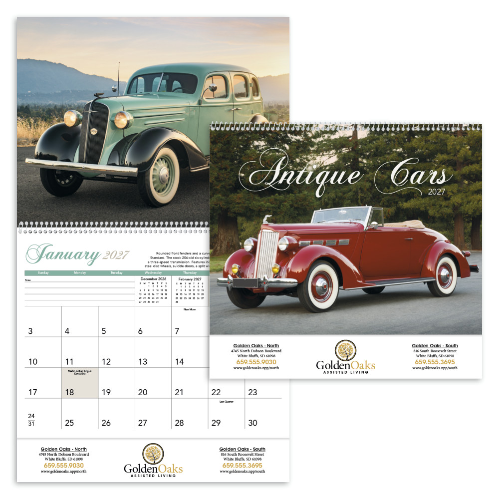 Triumph® Calendars Antique Cars Calendar