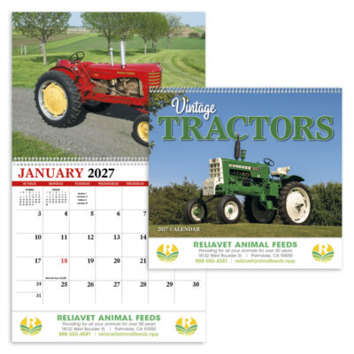 HotLine® Products Vintage Tractors Appointment Calendar - Spiral