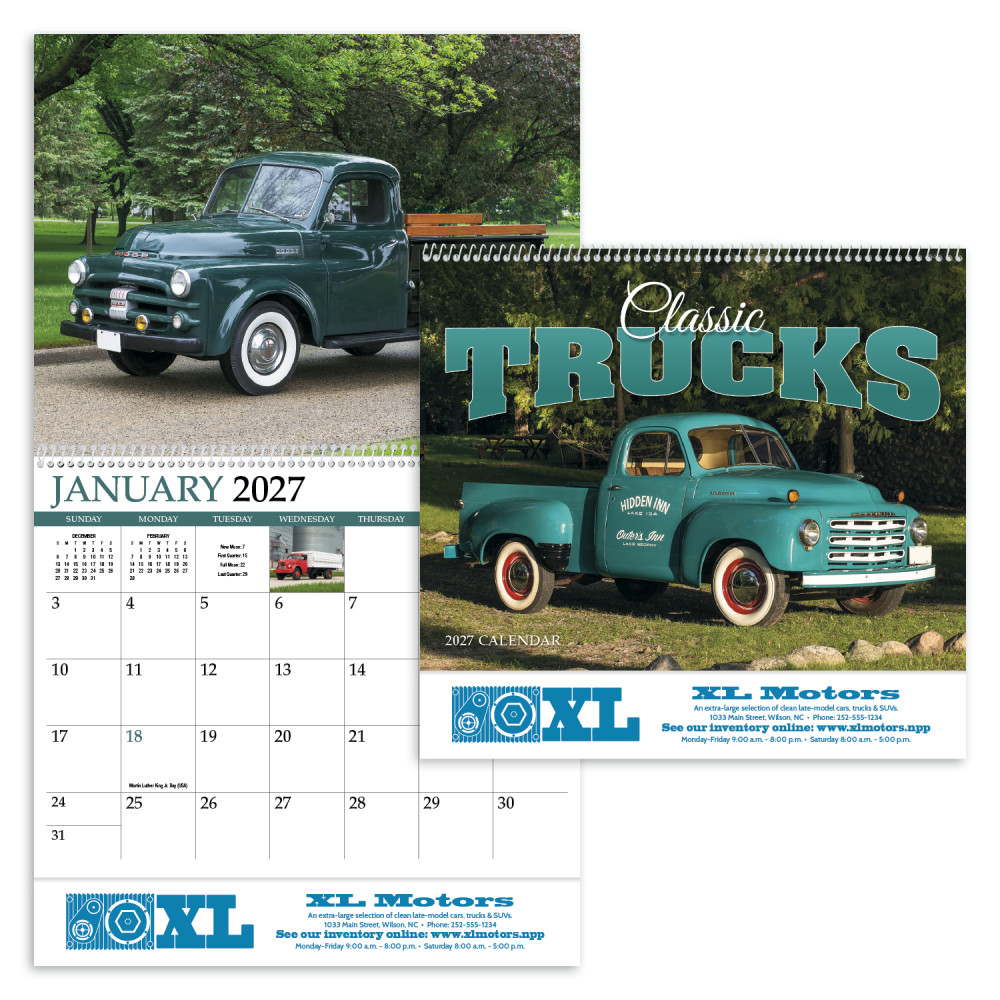 HotLine® Products Classic Trucks Appointment Calendar - Spiral HotLine® Products Classic Trucks Appointment Calendar - Spiral