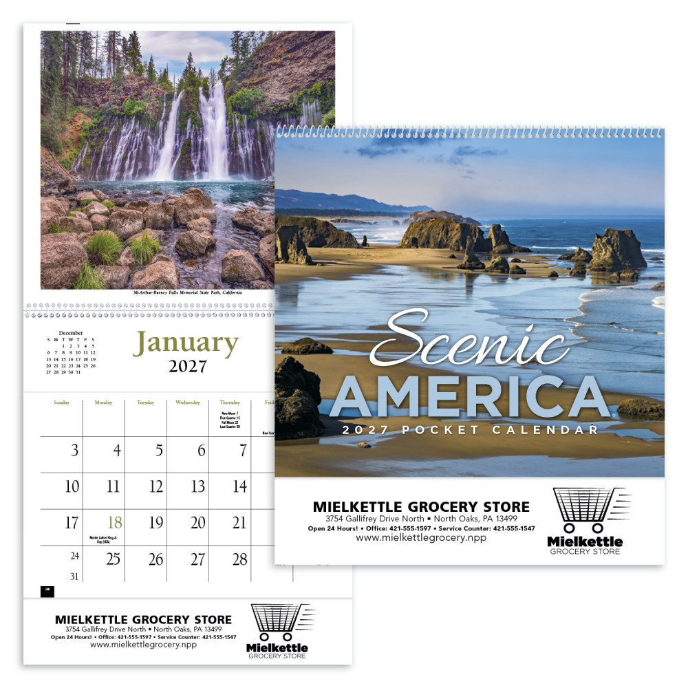 HotLine® Products Scenic America® Pocket Calendar HotLine® Products Scenic America® Pocket Calendar