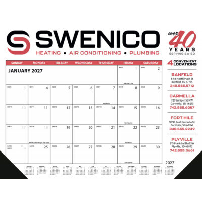 Skinner & Kennedy® Desk Pad Calendar