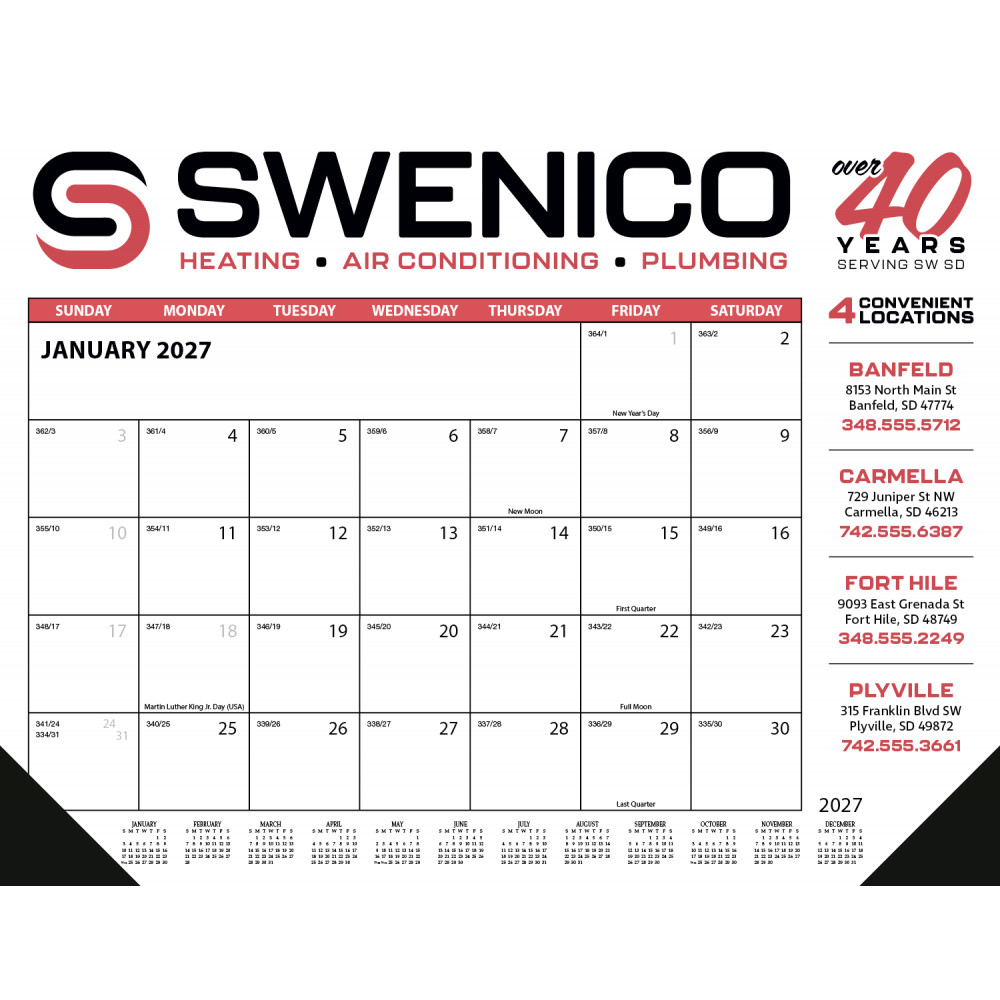 Skinner & Kennedy® Desk Pad Calendar Skinner & Kennedy® Desk Pad Calendar