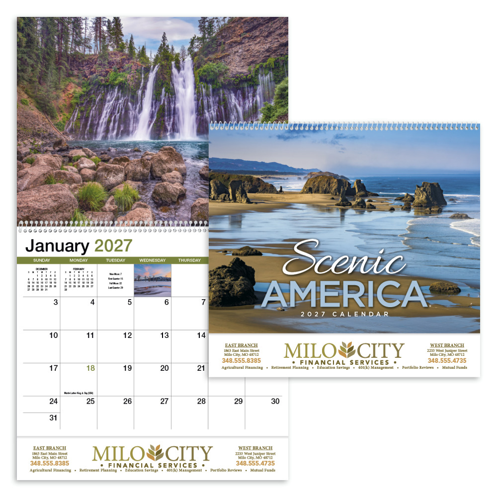 HotLine® Products Scenic America® Appointment Calendar - Spiral