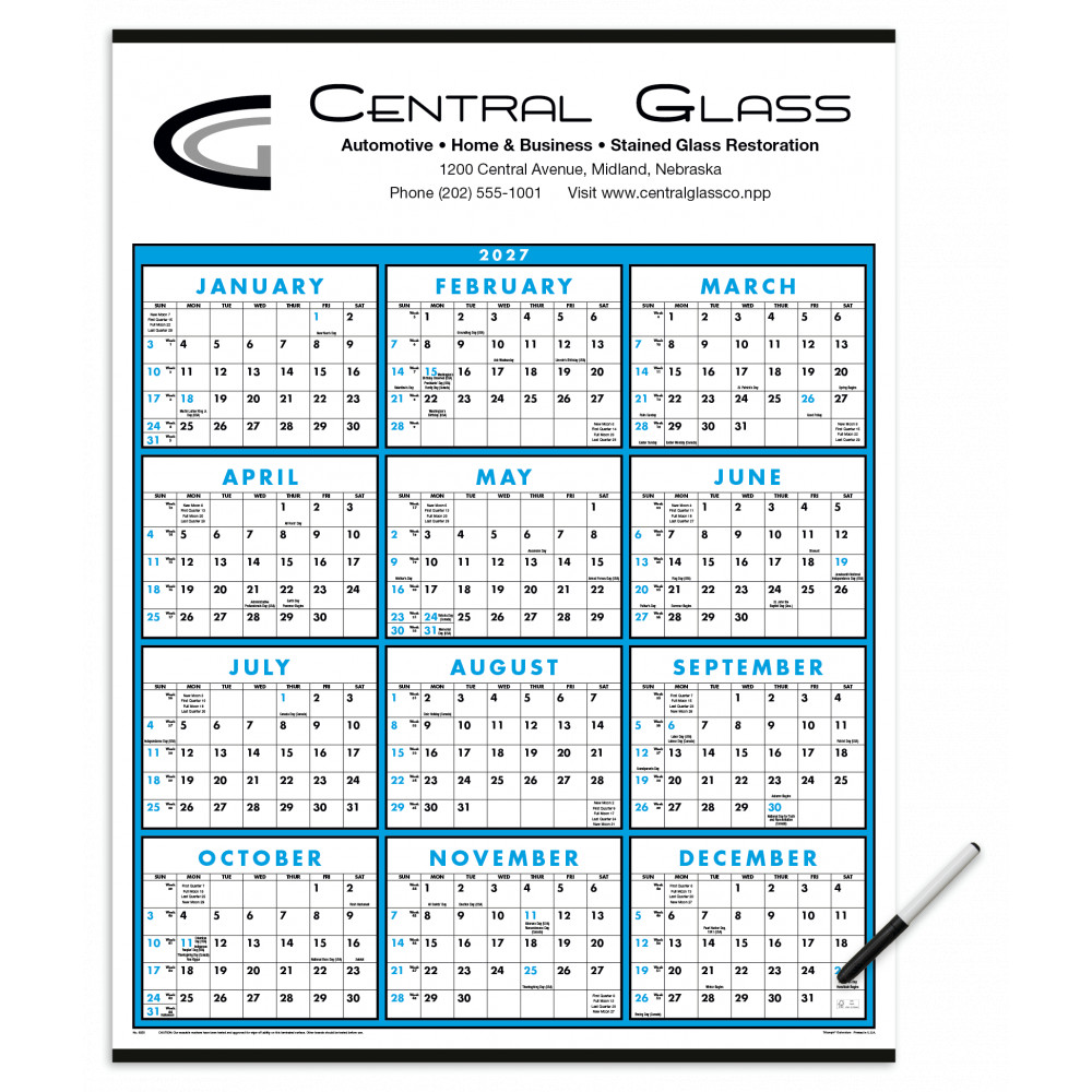 Triumph® Calendars Span-A-Year (Laminated with Marker) Calendar Triumph® Calendars Span-A-Year (Laminated with Marker) Calendar