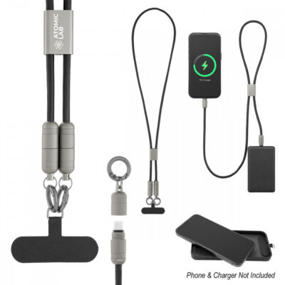 60W Charging Cable Lanyard with Phone Tether