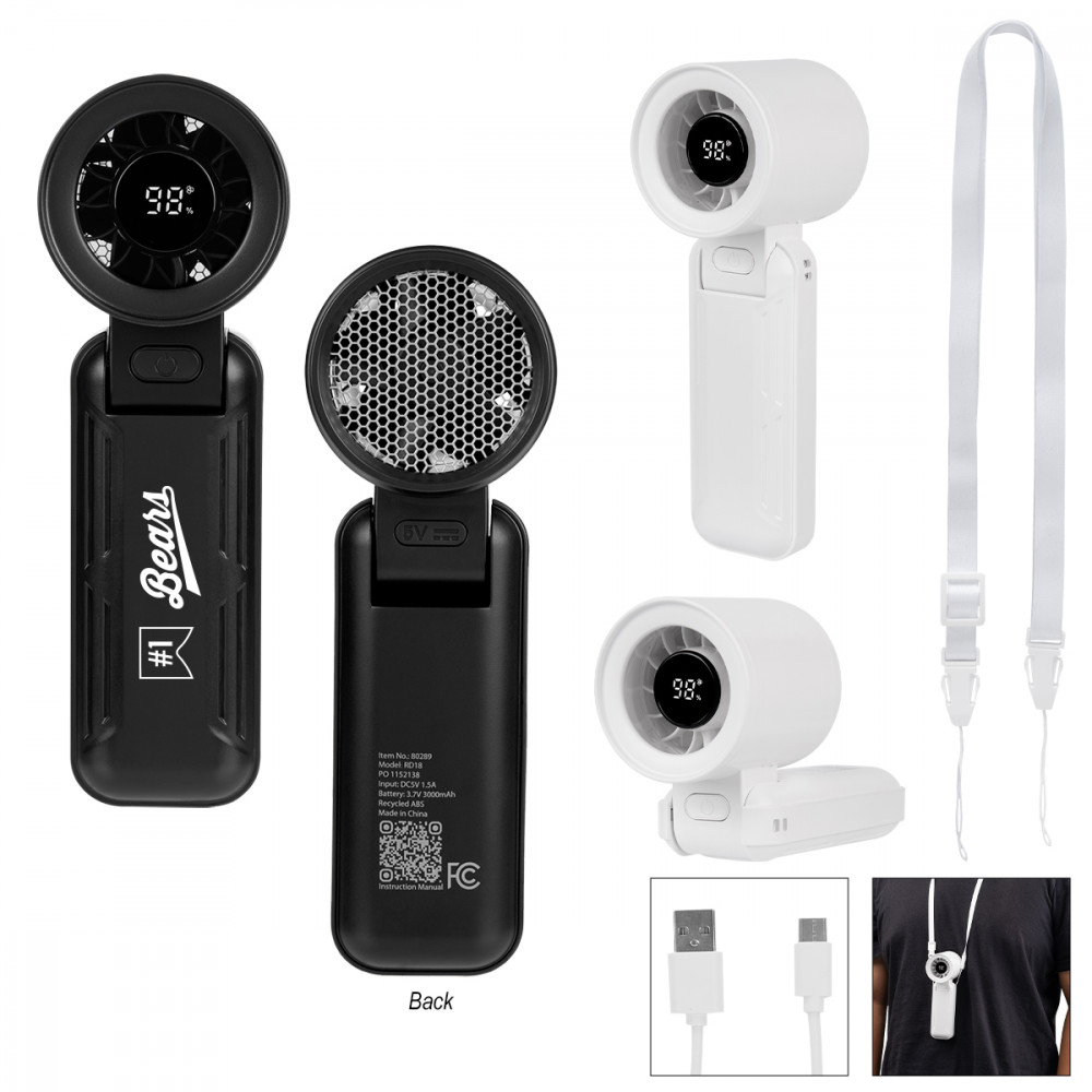 rABS Folding Fan With Digital Display