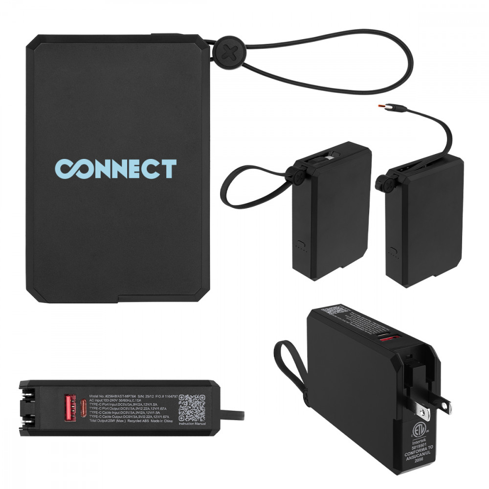 10,000 mAh A/C & Type-C Power Bank