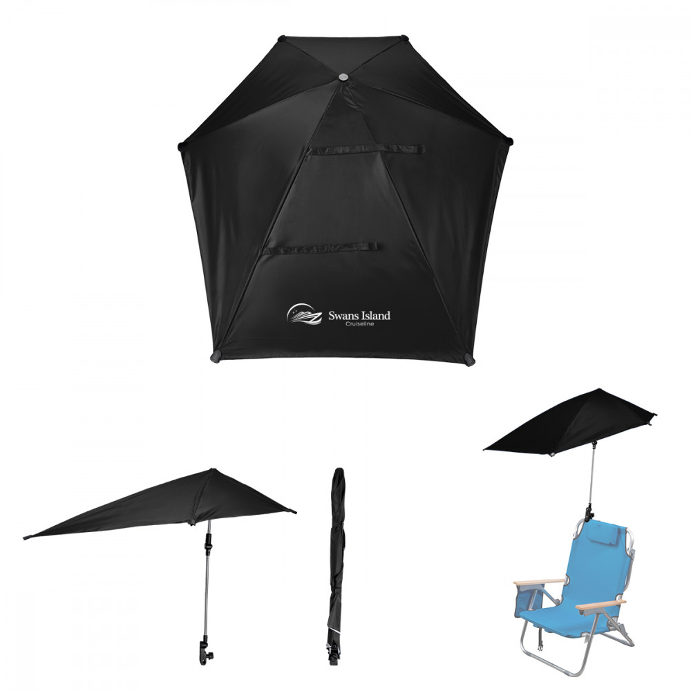 50" Arc SPF 50 Chair Umbrella With 100% rPET Canopy