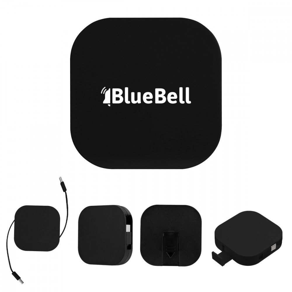 60W rABS Retractable Quick Charging Cable & Phone Stand