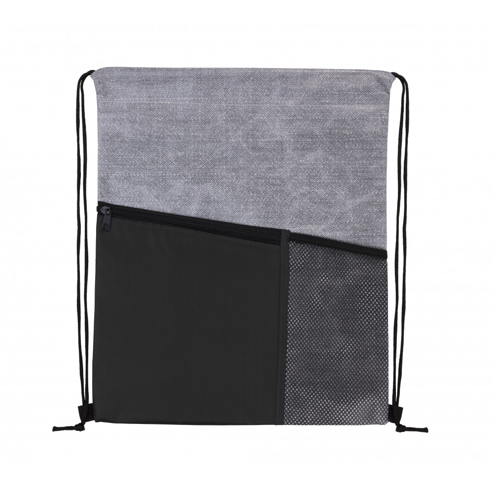 Good Value™ Heathered RPET Non-Woven Drawstring Backpack