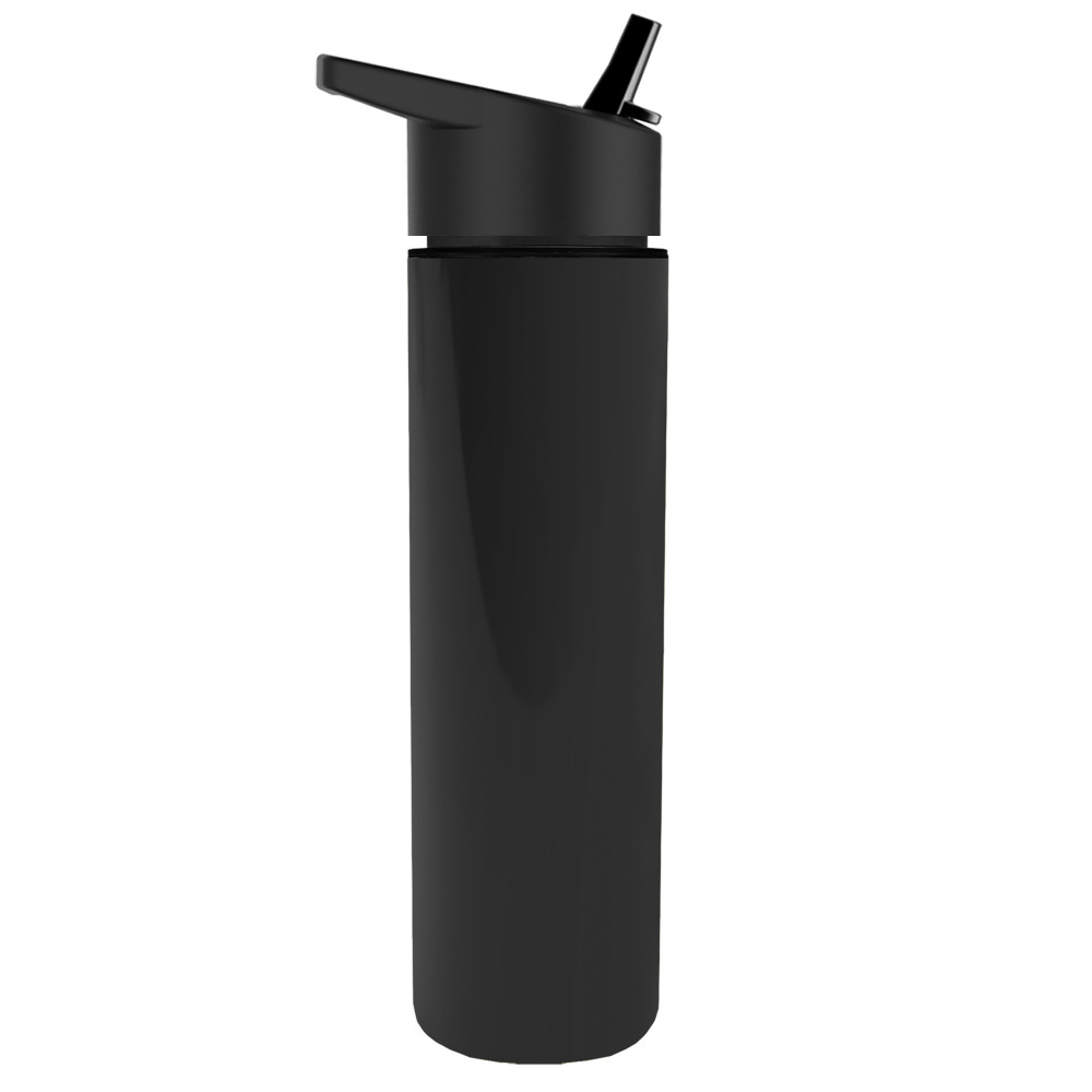 Garyline® Slim Double-Wall Insulated Bottle with Flip-Straw Lid - 16 oz. Garyline® Slim Double-Wall Insulated Bottle with Flip-Straw Lid - 16 oz.
