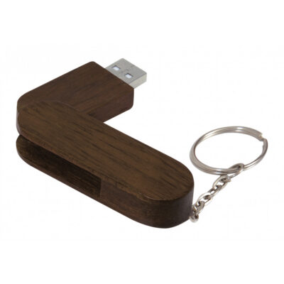 Universal Source® 1 GB Bamboo Bullet Keyring USB 2.0 Flash Drive