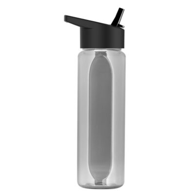 Garyline® Boss Embossed RPET Bottle with Flip-Straw Lid - 26 oz.