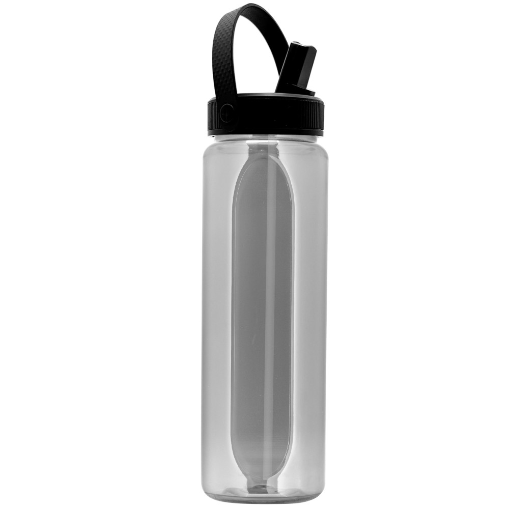 Garyline® Boss Embossed RPET Bottle with Flip-Straw, Swivel Handle Lid - 26 oz. Garyline® Boss Embossed RPET Bottle with Flip-Straw, Swivel Handle Lid - 26 oz.