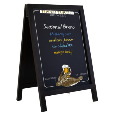 32.5" Deluxe Wood A-Frame Imprinted Chalkboard Kit
