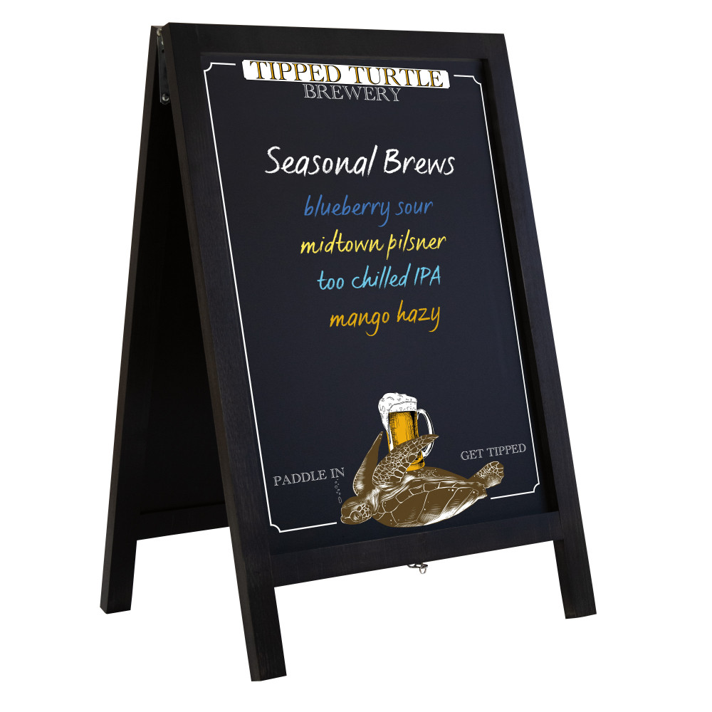 32.5" Deluxe Wood A-Frame Imprinted Chalkboard Kit 32.5" Deluxe Wood A-Frame Imprinted Chalkboard Kit