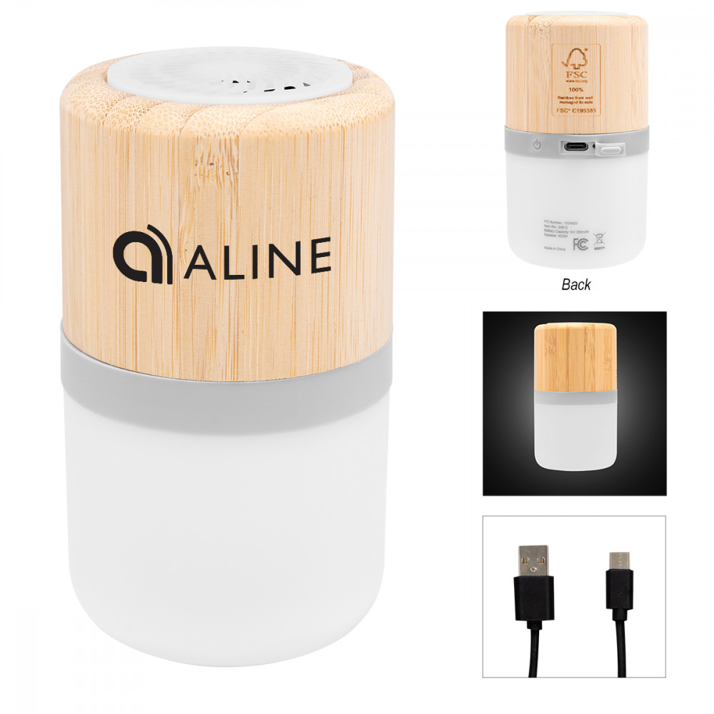 Bamboo Wireless Light Up Speaker