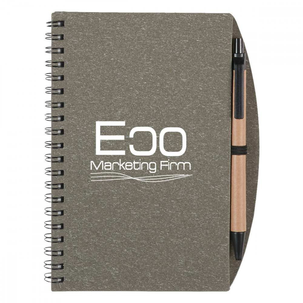 5" x 7" Eco-Inspired Spiral Notebook & Pen 5" x 7" Eco-Inspired Spiral Notebook & Pen