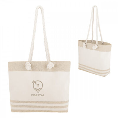 Marlo 10 Oz. Recycled Cotton Tote Bag with Twist Rope Handles