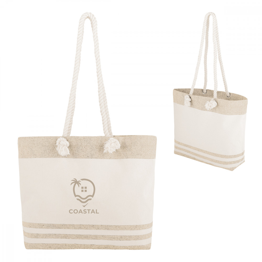 Marlo 10 Oz. Recycled Cotton Tote Bag with Twist Rope Handles