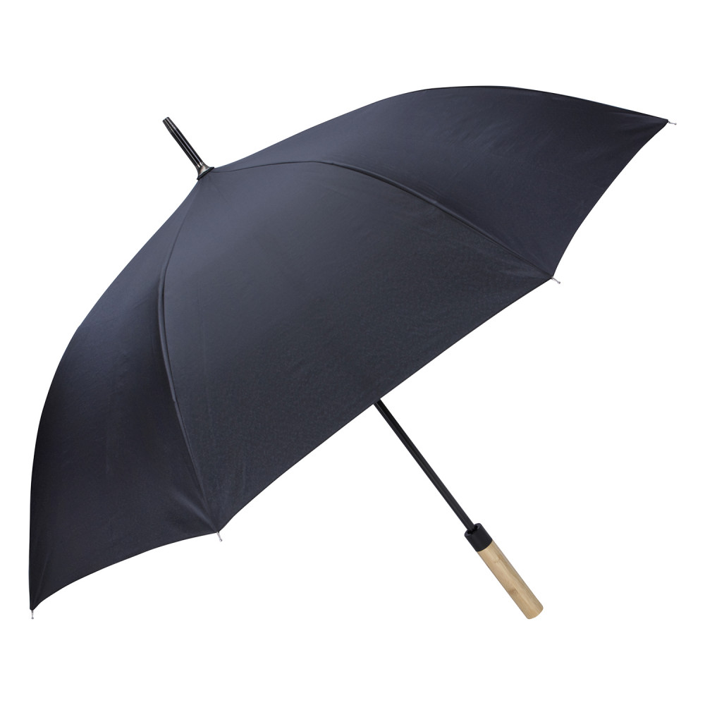 Shed Rain™ 50" RPET Bamboo-Handled Auto-Open Stick Umbrella Shed Rain™ 50" RPET Bamboo-Handled Auto-Open Stick Umbrella