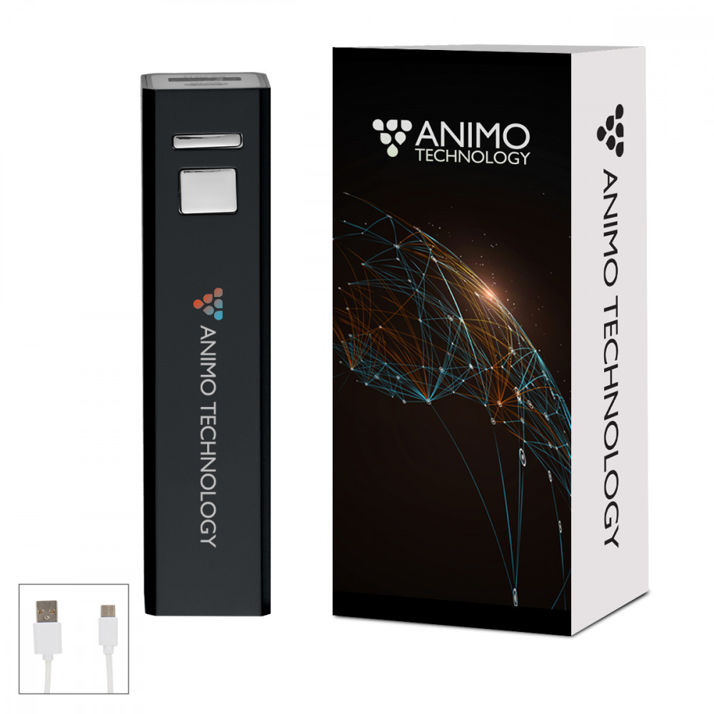 UL Listed 2,200 mAh On-The-Go Power Bank 2.0 With Custom Box