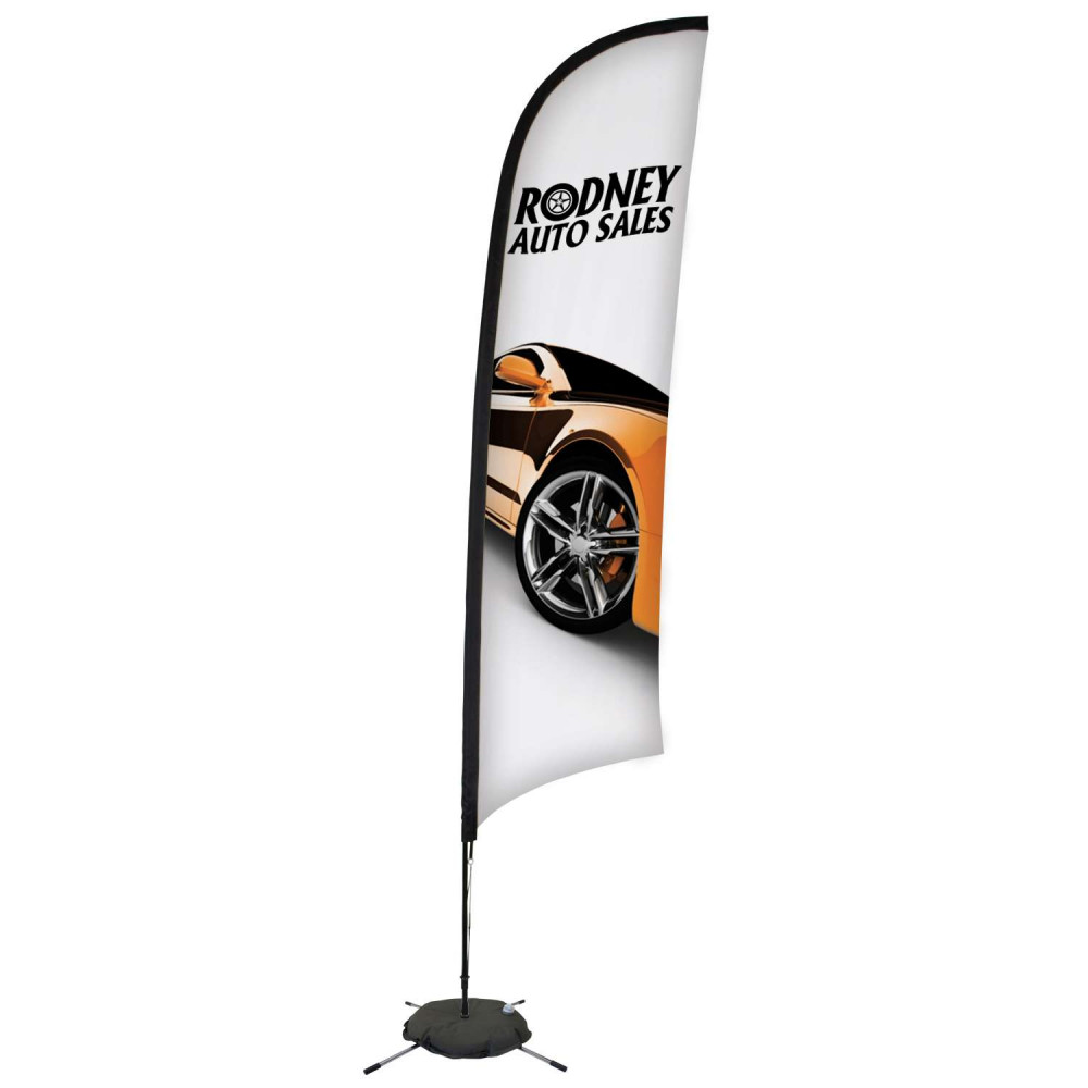24-Hour Quick Ship 13' Premium Razor Sail Sign Kit (Single-Sided with Scissor Base) 24-Hour Quick Ship 13' Premium Razor Sail Sign Kit (Single-Sided with Scissor Base)