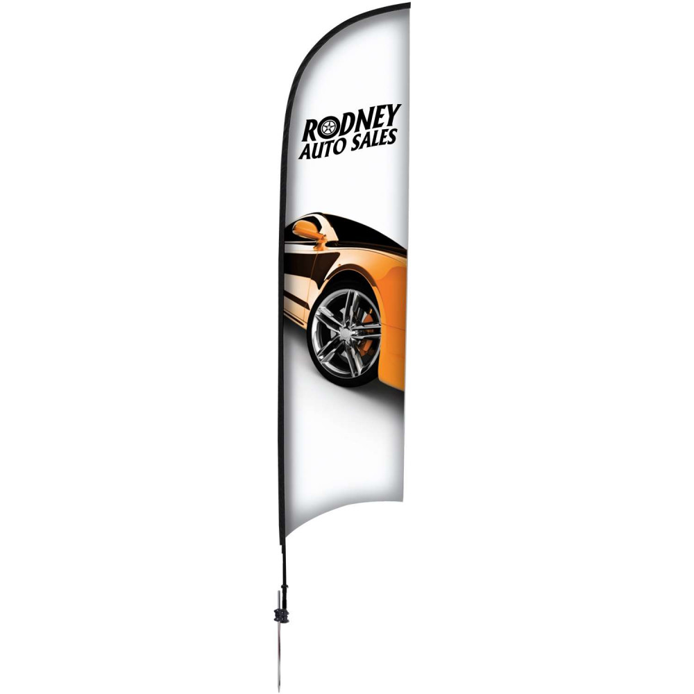 24-Hour Quick Ship 13' Premium Razor Sail Sign Kit (Single-Sided with Ground Spike) 24-Hour Quick Ship 13' Premium Razor Sail Sign Kit (Single-Sided with Ground Spike)