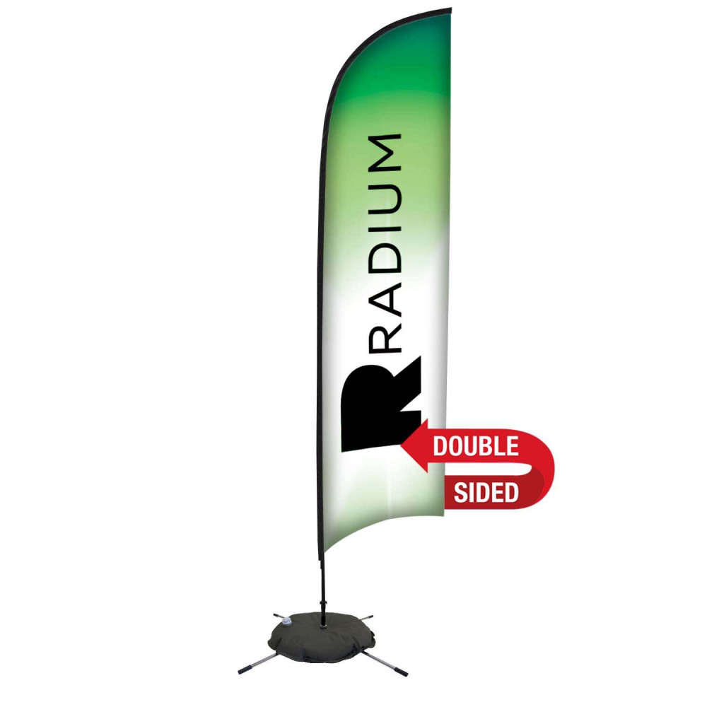 48-Hour Quick Ship 13' Premium Razor Sail Sign Kit (Double-Sided with Scissor Base) 48-Hour Quick Ship 13' Premium Razor Sail Sign Kit (Double-Sided with Scissor Base)