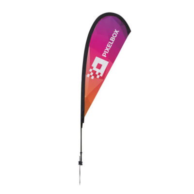 48-Hour Quick Ship 8' Premium Teardrop Sail Sign Kit (Single-Sided with Ground Spike)