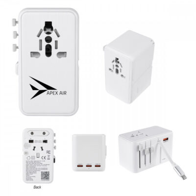 35W International Travel Adapter & Charging Cable