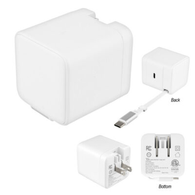 70W ETL Listed Wall Charger with Retractable Cable