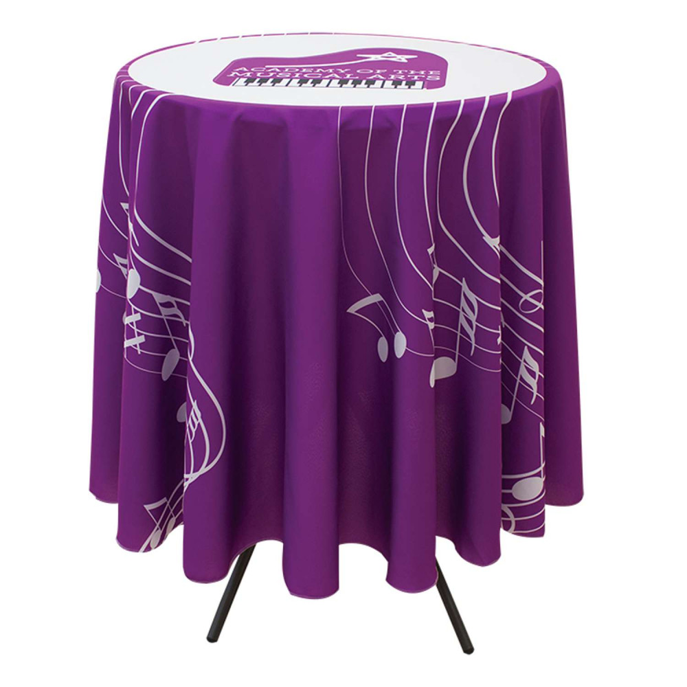 Bar-Height Round Table Throw with 33.25" Overhang