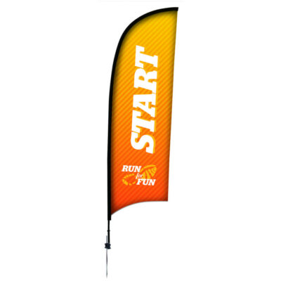 9' Premium Razor Sail Sign Kit (Single-Sided with Ground Spike)