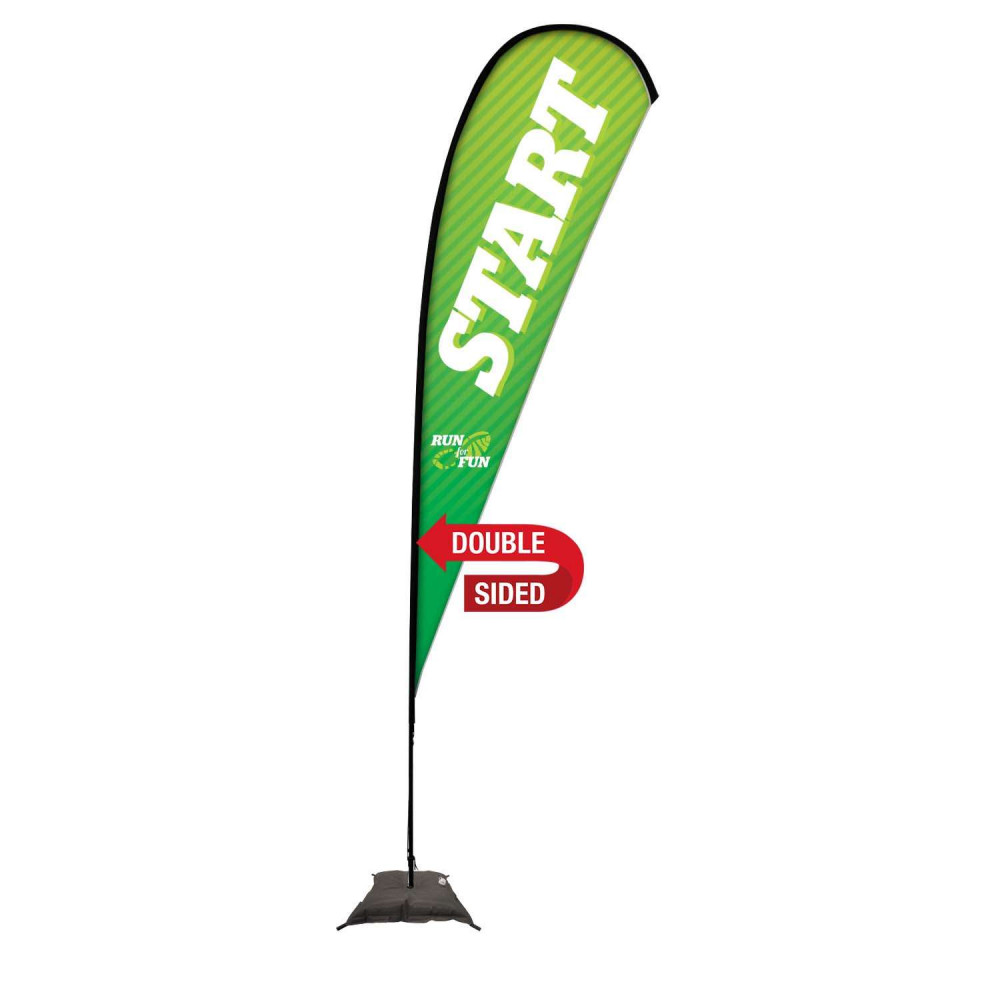 15' Premium Teardrop Sail Sign Kit (Double-Sided with Scissor Base) 15' Premium Teardrop Sail Sign Kit (Double-Sided with Scissor Base)