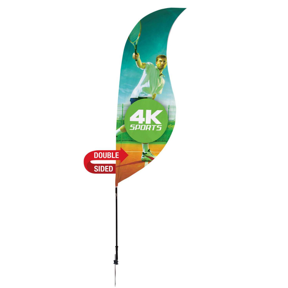 9' Streamline Sabre Sail Sign Kit (Double-Sided with Ground Spike) 9' Streamline Sabre Sail Sign Kit (Double-Sided with Ground Spike)